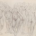 Naked womens 1977 pencil drawing  34x45